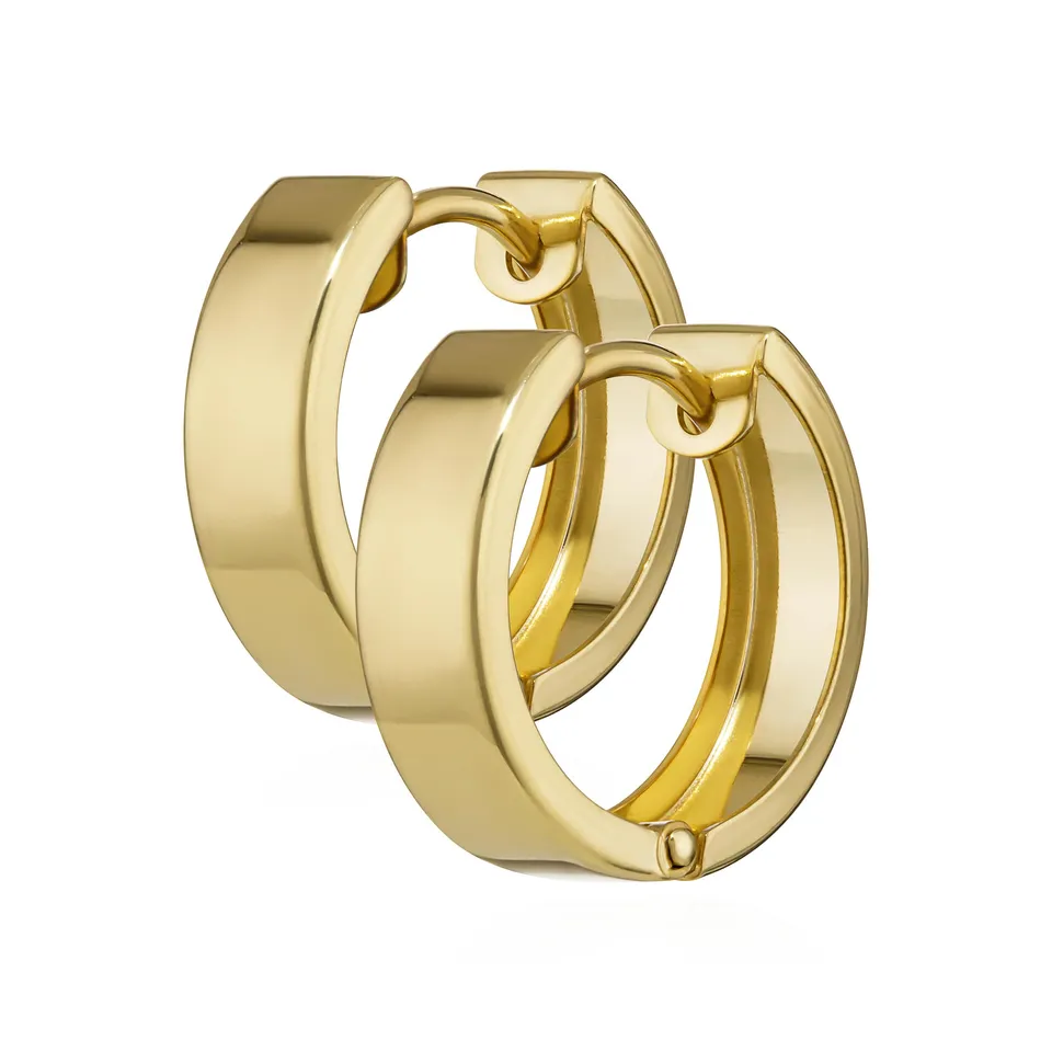 NKlaus Jewellery Klappcreolen 333 Gelbgold 15x3,9mm Paar