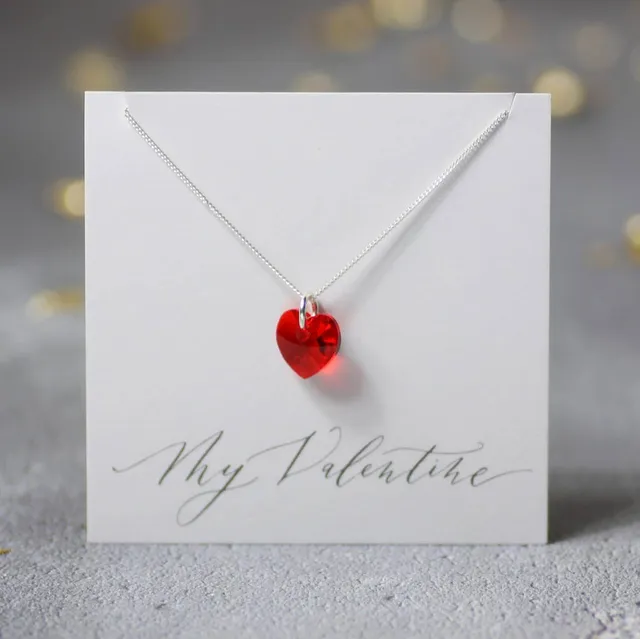 Joy by Corrine Smith Swarovski Herz Halskette Silber Kristall