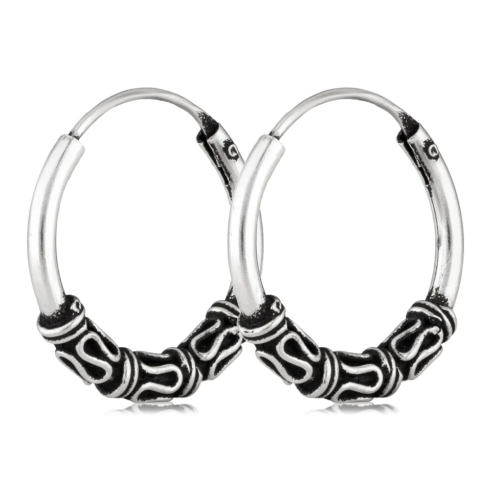 NKlaus Jewellery Keltische Creolen Silber 925 16 mm Paar