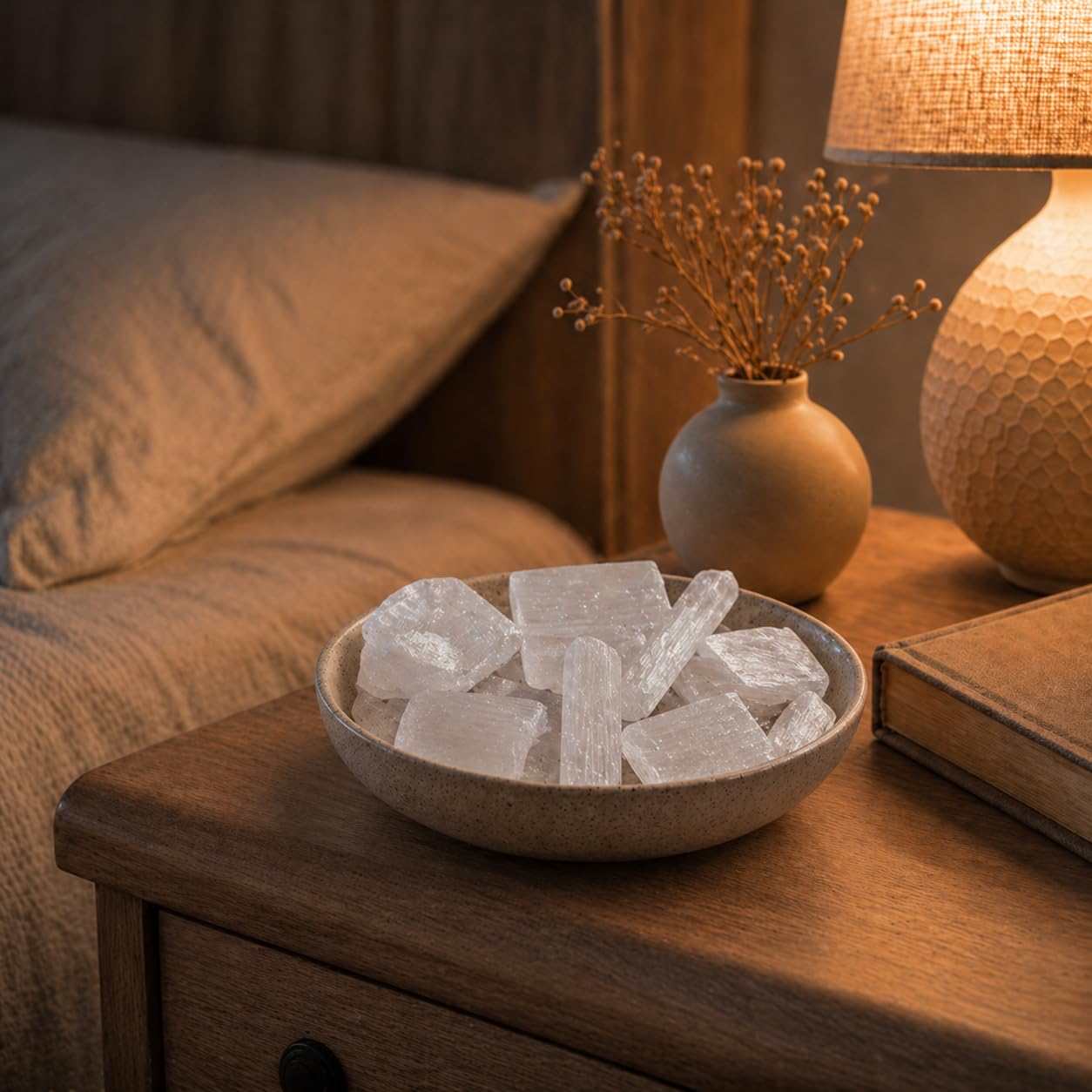 NKlaus Healing Crystals Selenit-Rohsteine 900g Heilsteine