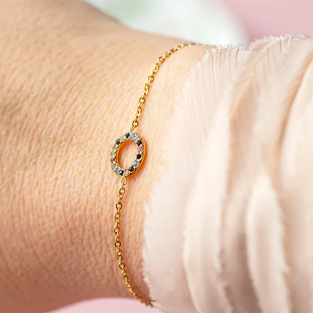 Joy by Corrine Smith Eternity Circle Armband Gold Edelstein