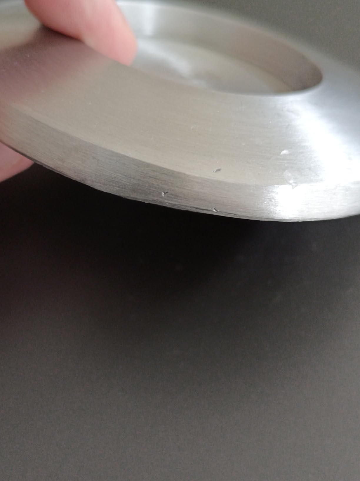 NKlaus CANDLE HOLDER Kerzenteller Alu matt 5cm rund