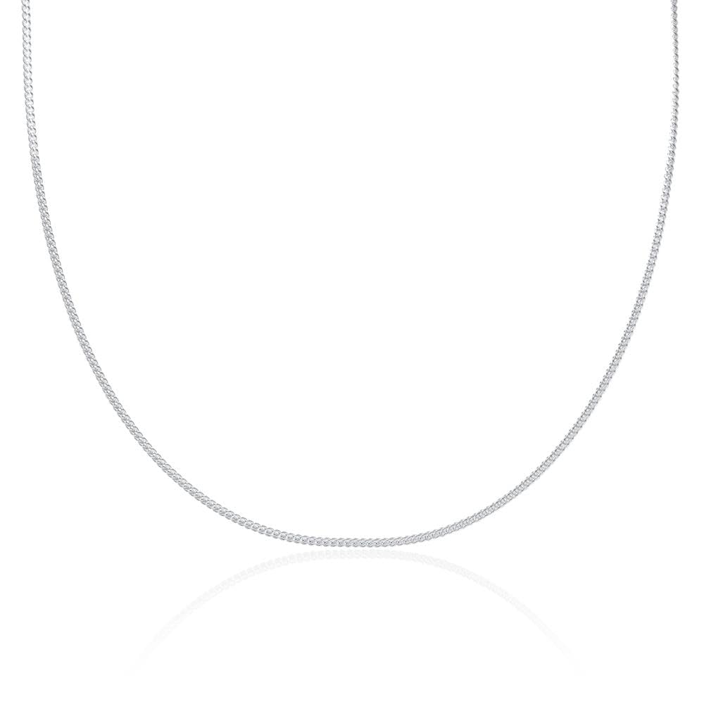 JEWLIX Panzerketten Halskette 925 Silber 50 cm 1 mm