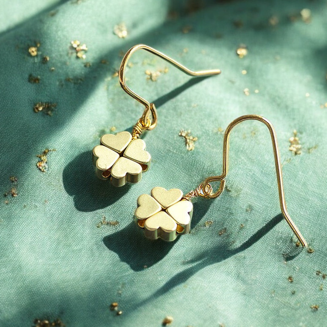 Joy by Corrine Smith Four Leaf Clover Ohrringe Gold Kleeblatt