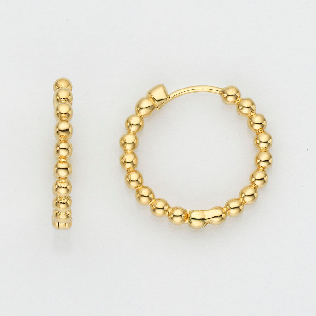 Eugen Rühle Ohrschmuck Creolen Art Kugeln 2,4x20mm 585 Gelbgold