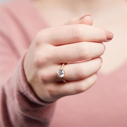 JEWLIX Verlobungsring 925 Silber Roségold Zirkonia Größe 56
