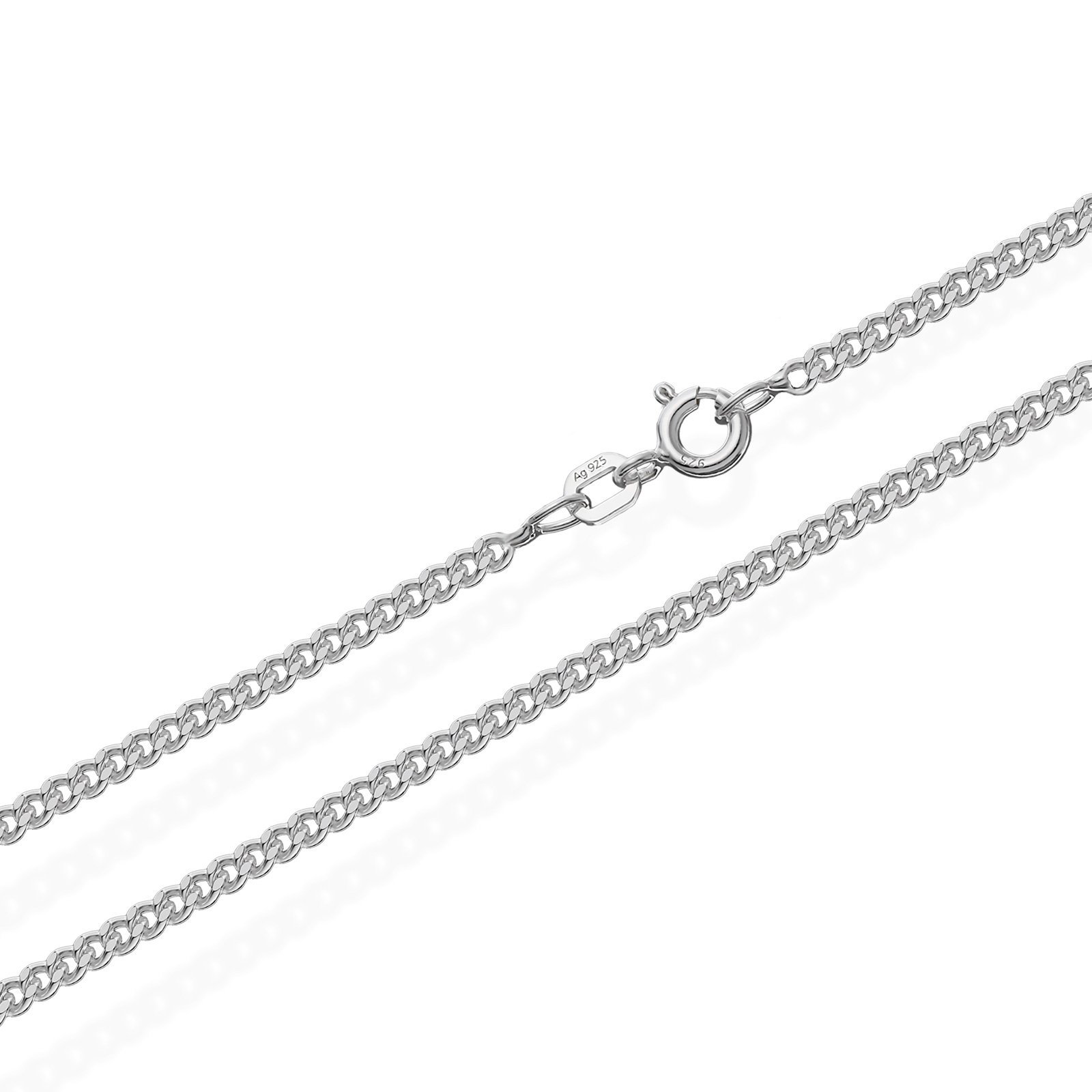 NKlaus Jewellery Panzerkette 925 Silber 38 cm 1,7 mm