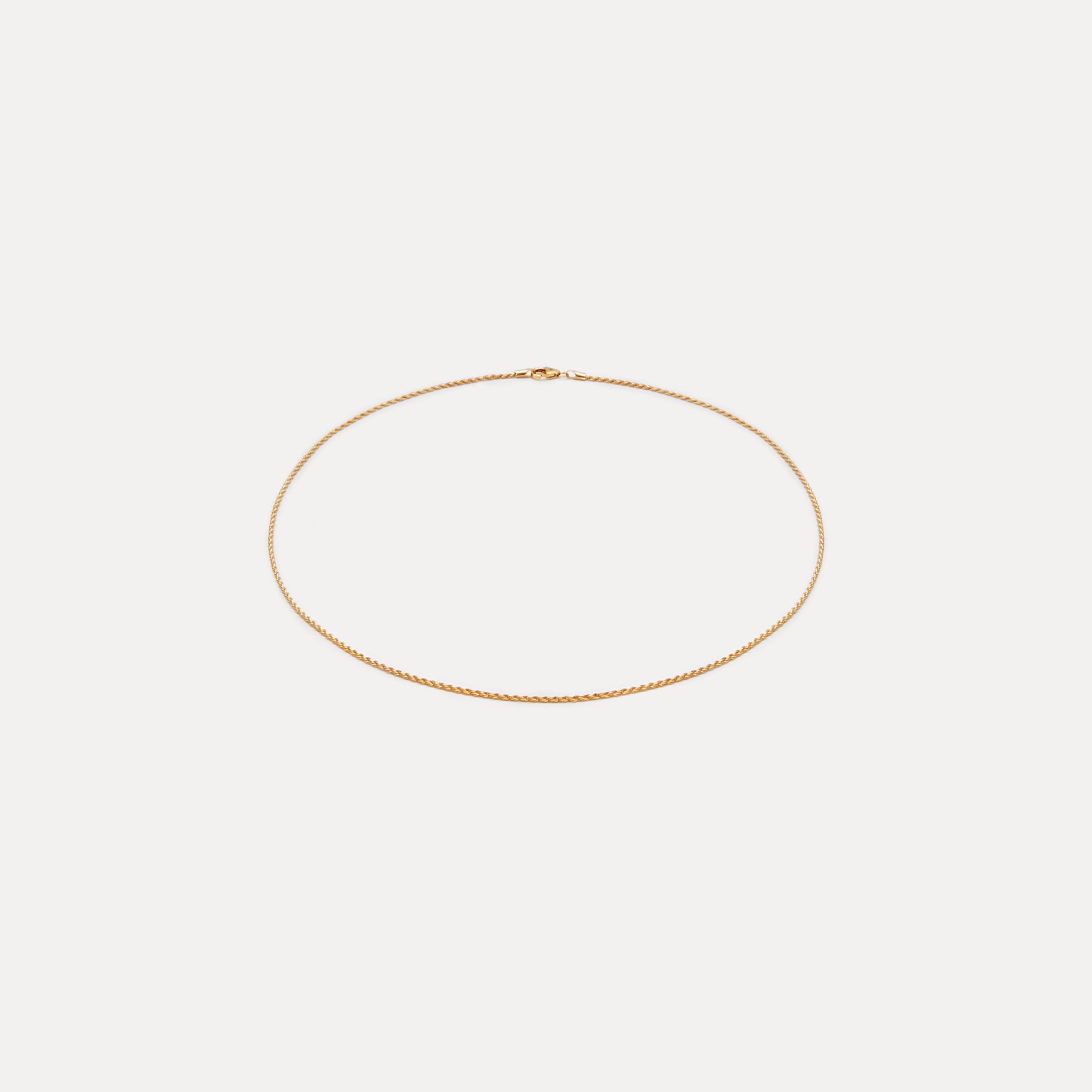 Stilnest Dainty Kordelkette 1,5mm Halskette 45cm Gold Vermeil