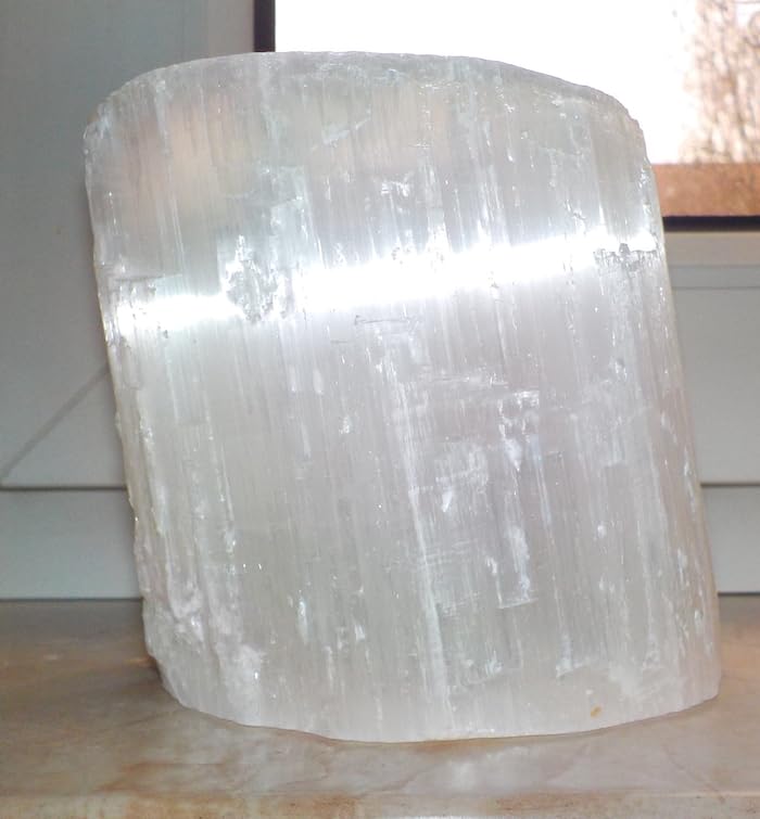 NKlaus Selenit Teelichthalter 11cm Naturstein handgefertigt