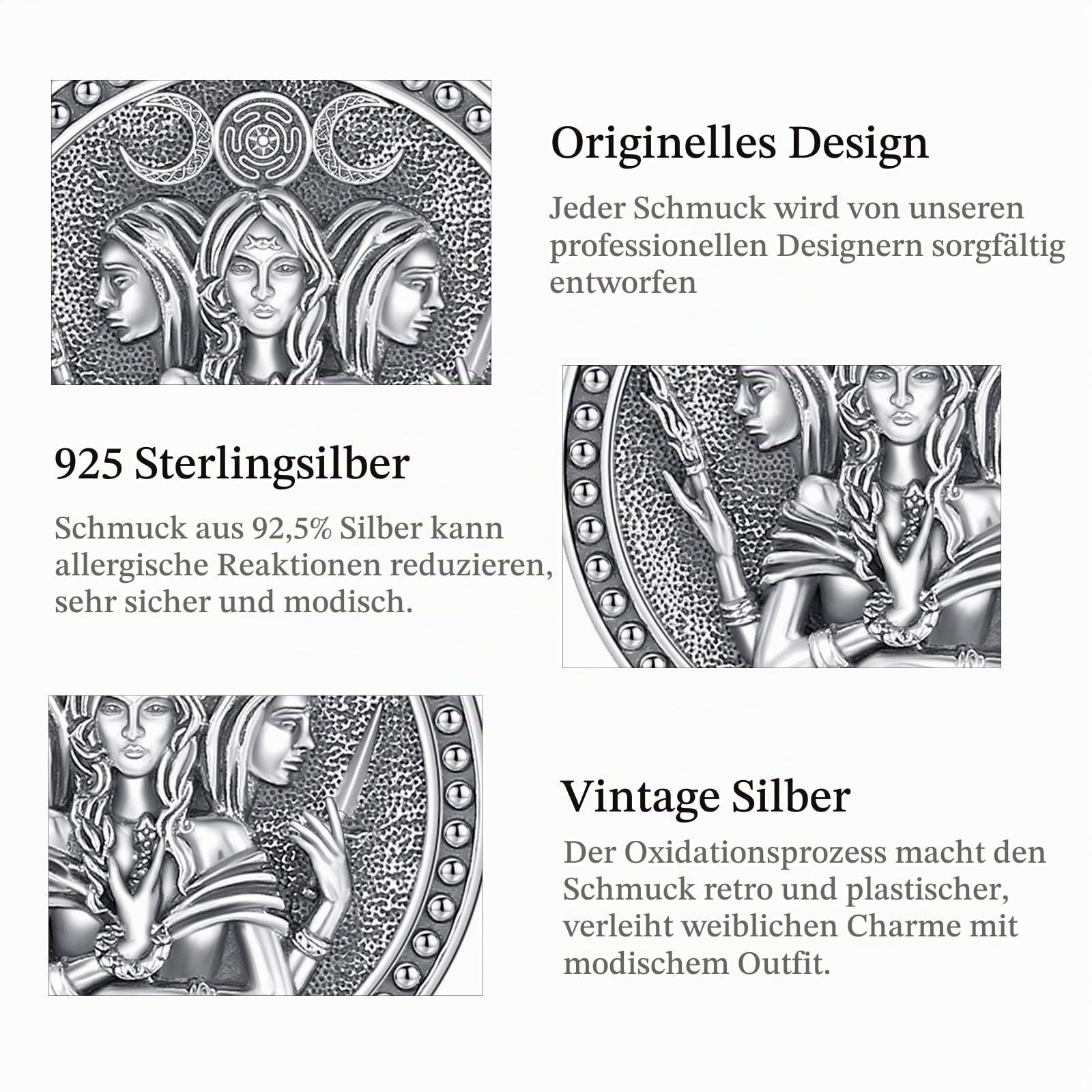 Eudora Harmony Bola Halskette Hekate Medaille Silber 925