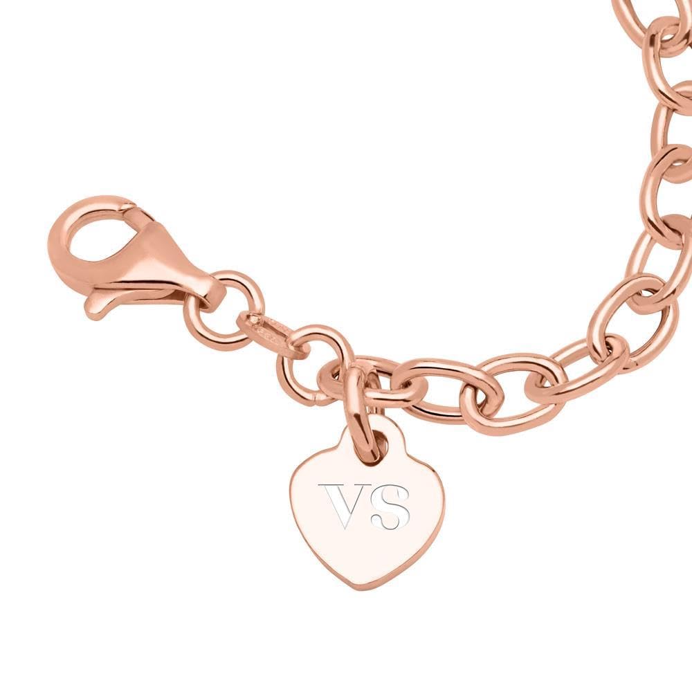 JEWLIX Armband 925er Silber rosé Herzanhänger