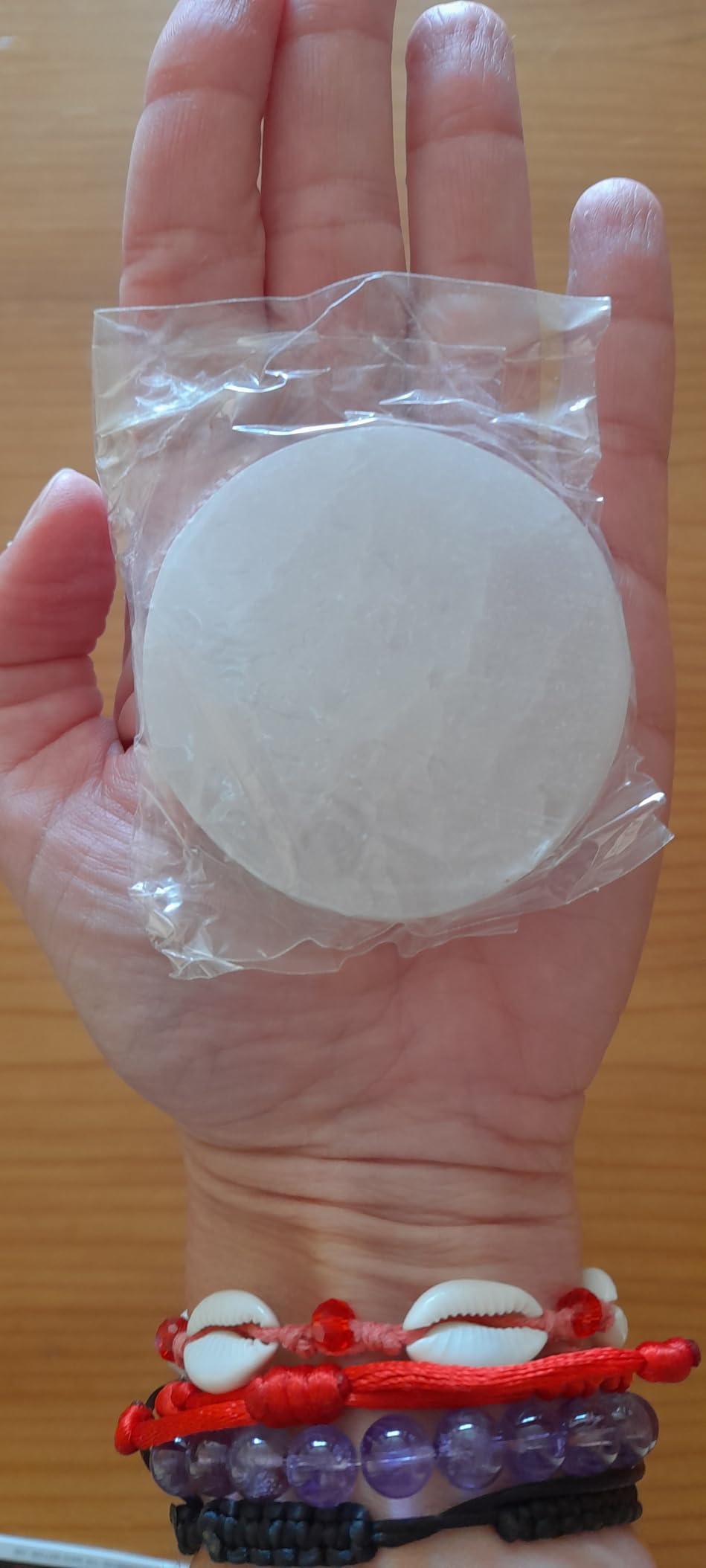 NKlaus Healing Crystals Selenit-Platte 6 cm Heilstein 75g