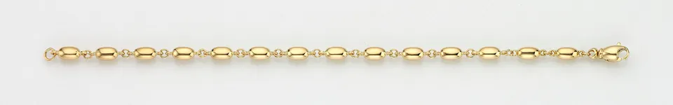 Eugen Rühle Fantasieketten Oliven 4,7mm Fantasiekette 45 cm 585 Gelbgold