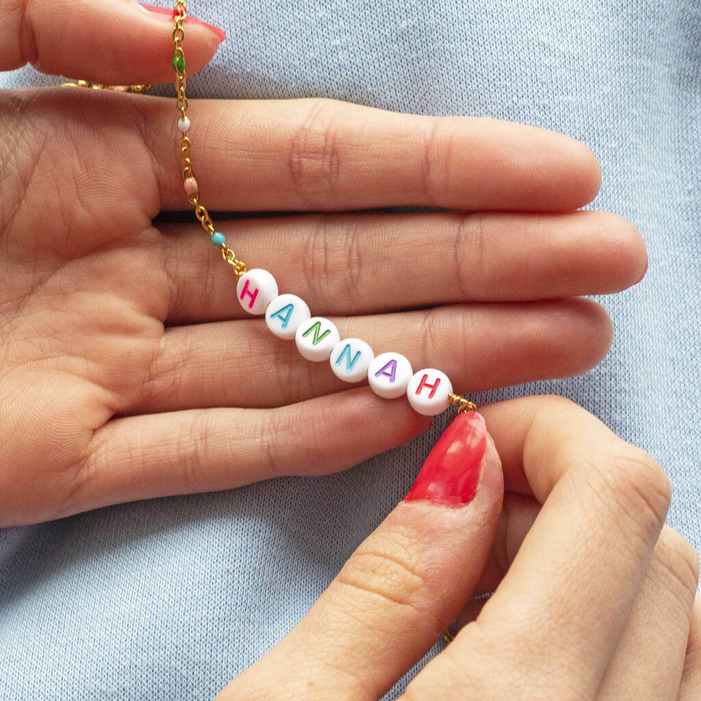 Joy by Corrine Smith Name Enamel Armband Gold personalisiert