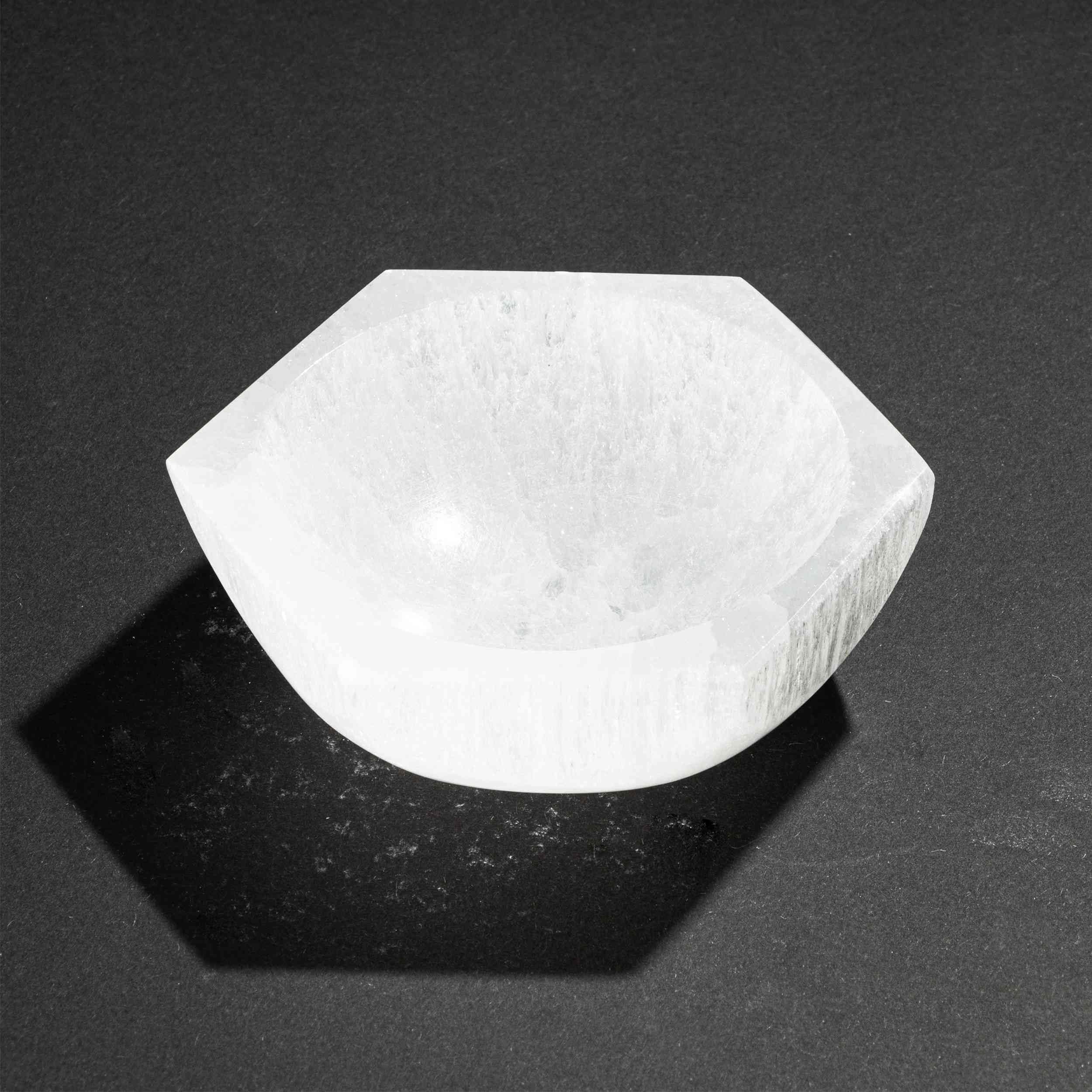 NKlaus Healing Crystals Selenit-Schale Hexagon 10 cm