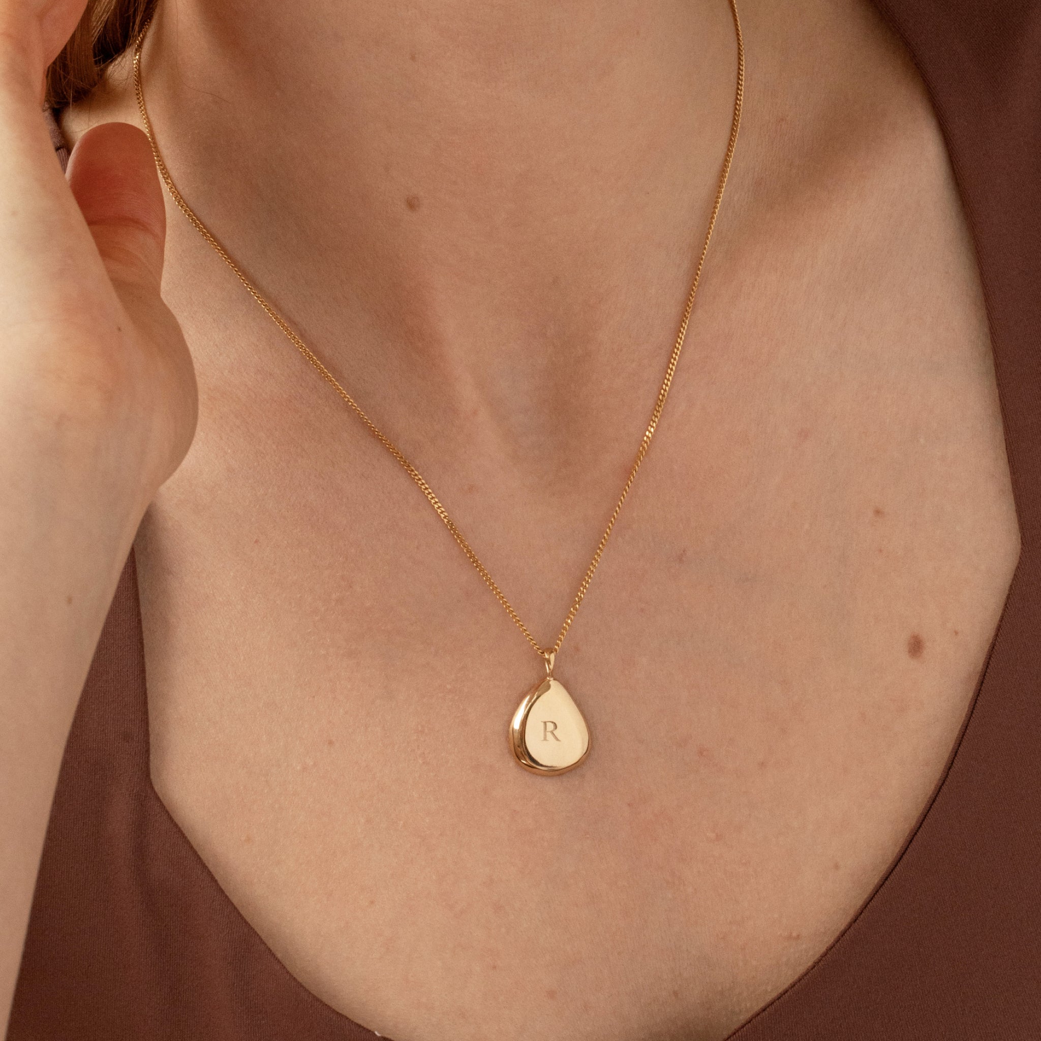 Stilnest Canyon Anhänger Gold Vermeil gravierbar personalisiert