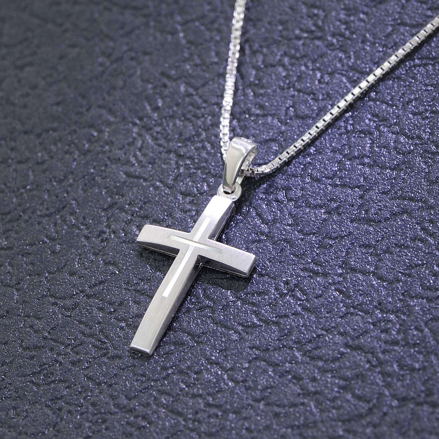 trendor Halsketten Kreuz Kinder-Halskette Silber 925 42 cm