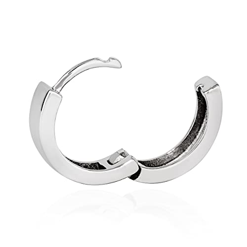 NKlaus Klappcreole Silber 925 rhodiniert 16mm Herren Einzel