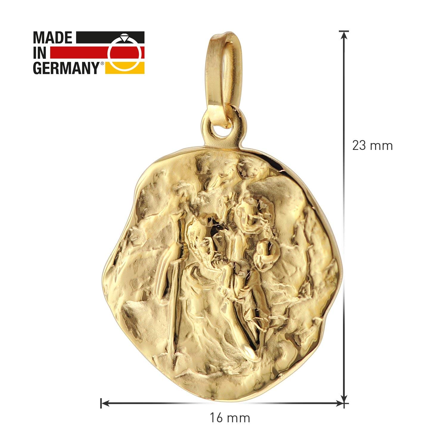 trendor Halsketten Christophorus Anhänger Gold 333 50 cm Kette