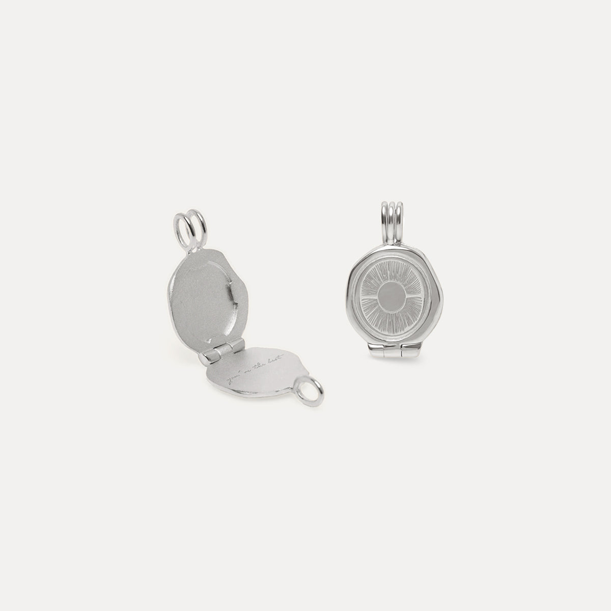 Stilnest Sun Seal Medaillon Anhänger Silber Gold Vermeil