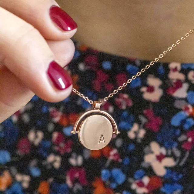 Joy by Corrine Smith Spinner Halskette Gold vergoldet personalisiert