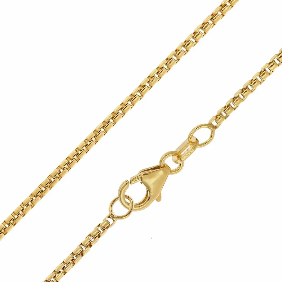 trendor Veneziakette Halskette Silber 45 cm vergoldet 1,5 mm