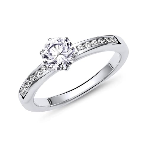 JEWLIX Verlobungsring 925 Silber Ring 50mm Zirkonia