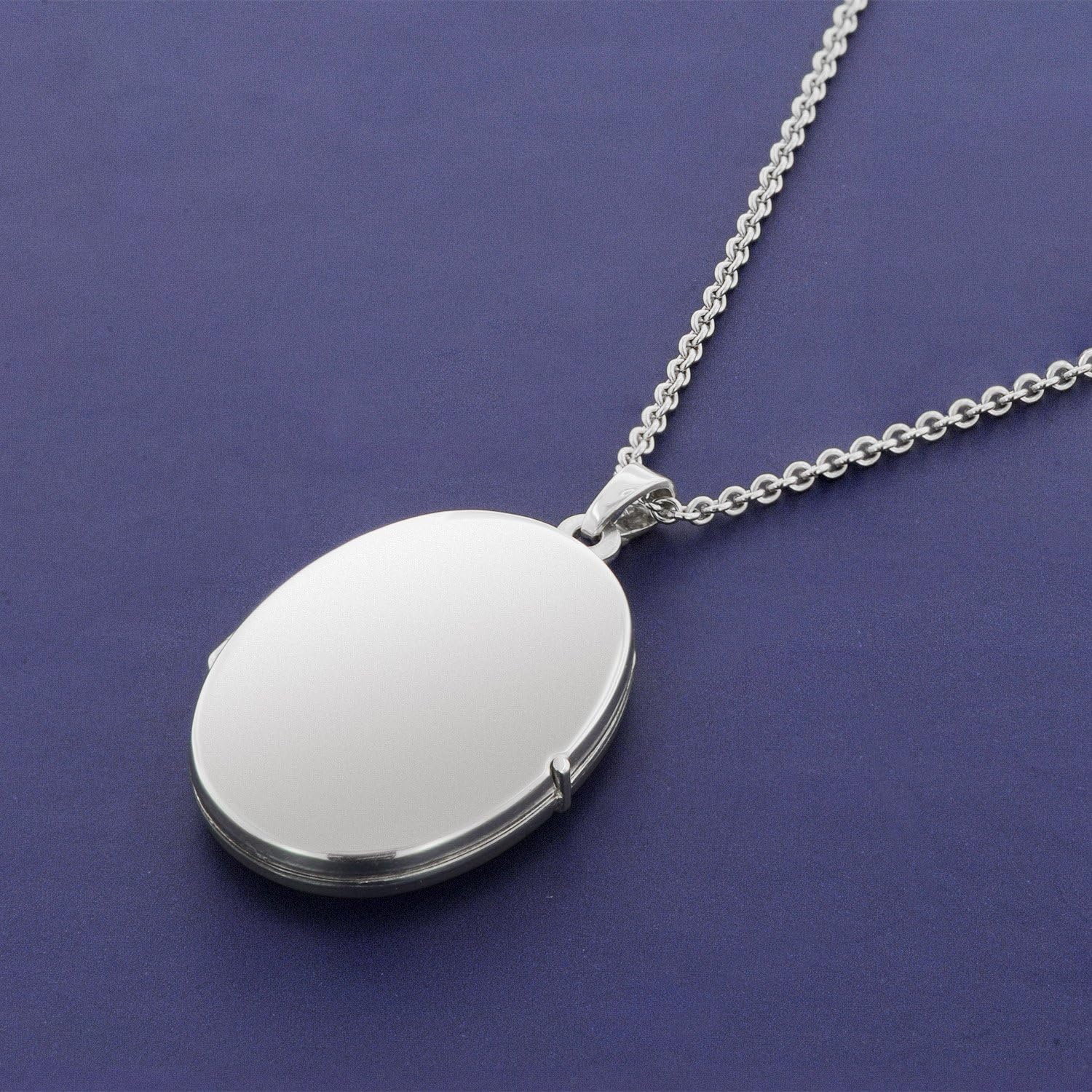 trendor Medaillon Halskette 925 Silber 26 mm 45 cm