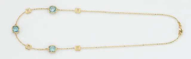Eugen Rühle Colliers 37.3577 Collier 585 GG Sky Topas eckig