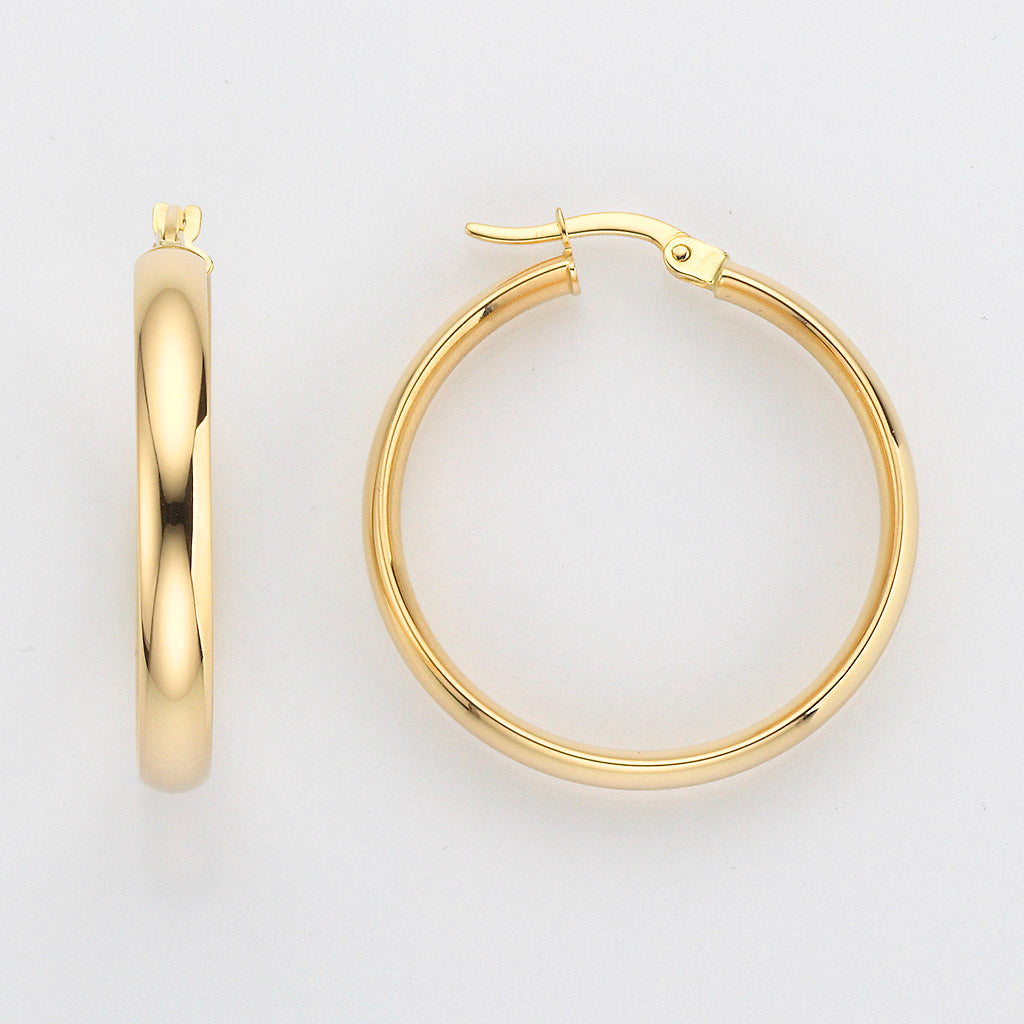 Eugen Rühle Ohrschmuck 80.3631 Creolen 585 Gelbgold 29mm Bügel