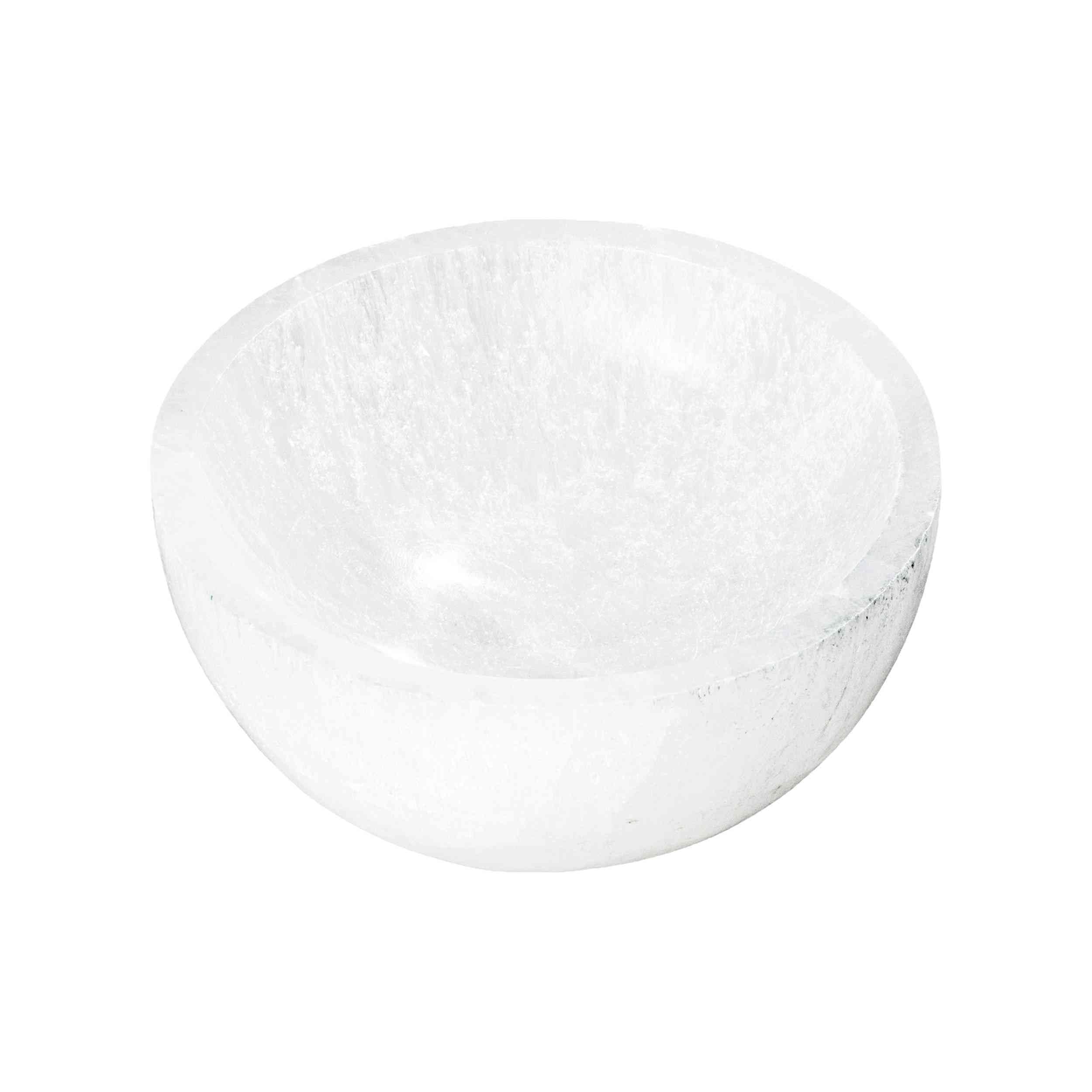 NKlaus Healing Crystals Selenit-Schale 8cm handgeschnitzt