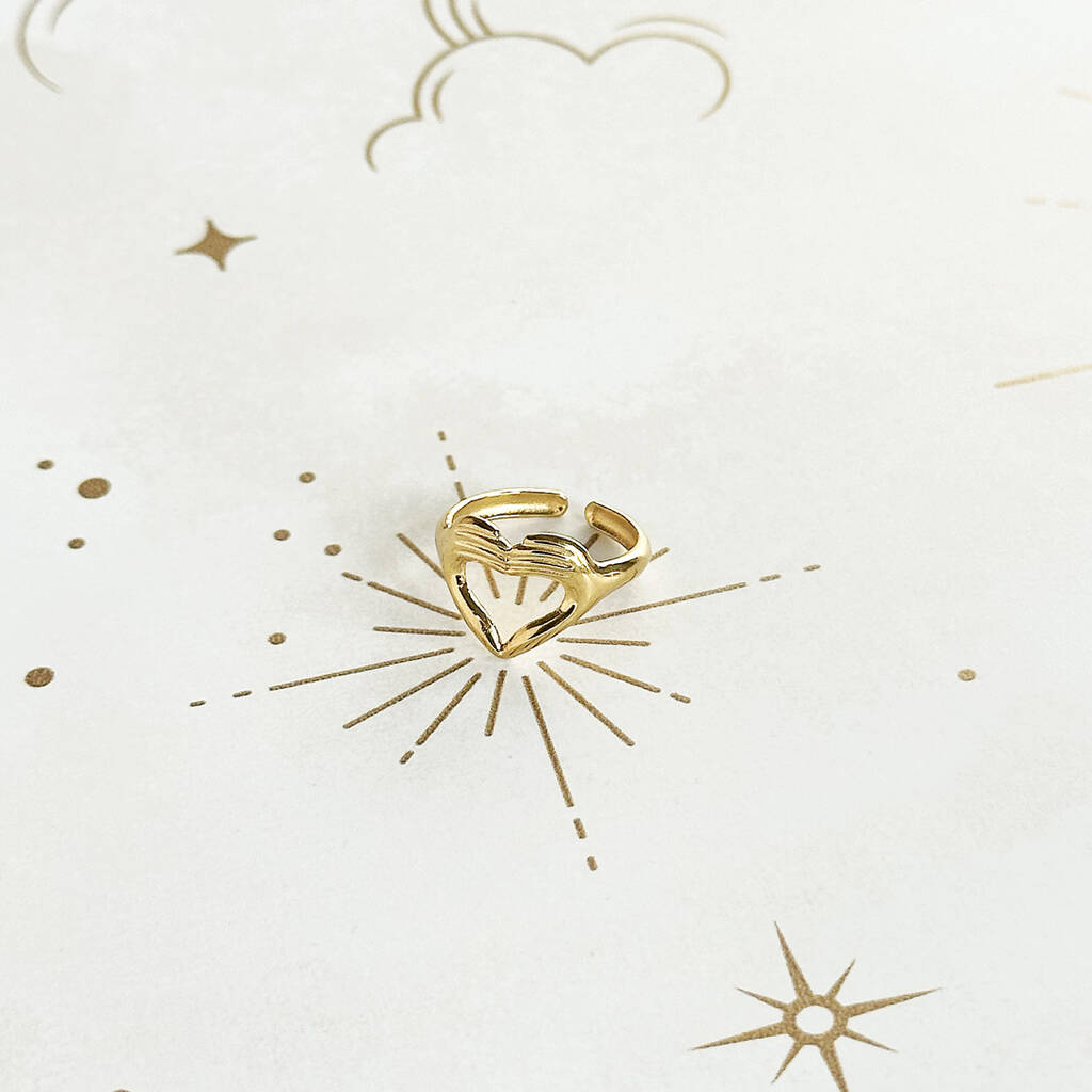 Joy Love Heart Ring Gold verstellbar