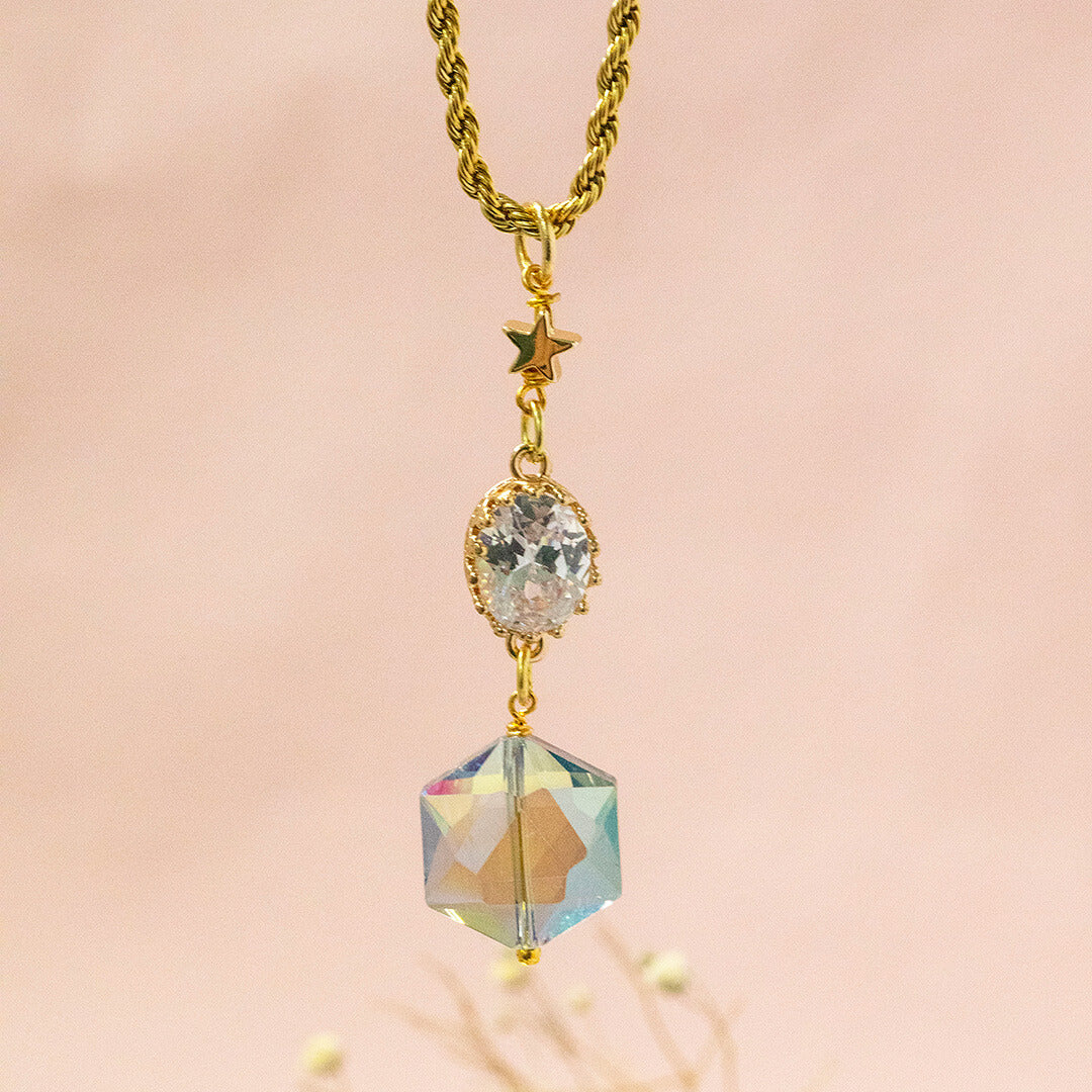 Joy by Corrine Smith Elara Halskette Gold mit Kristall Unikat