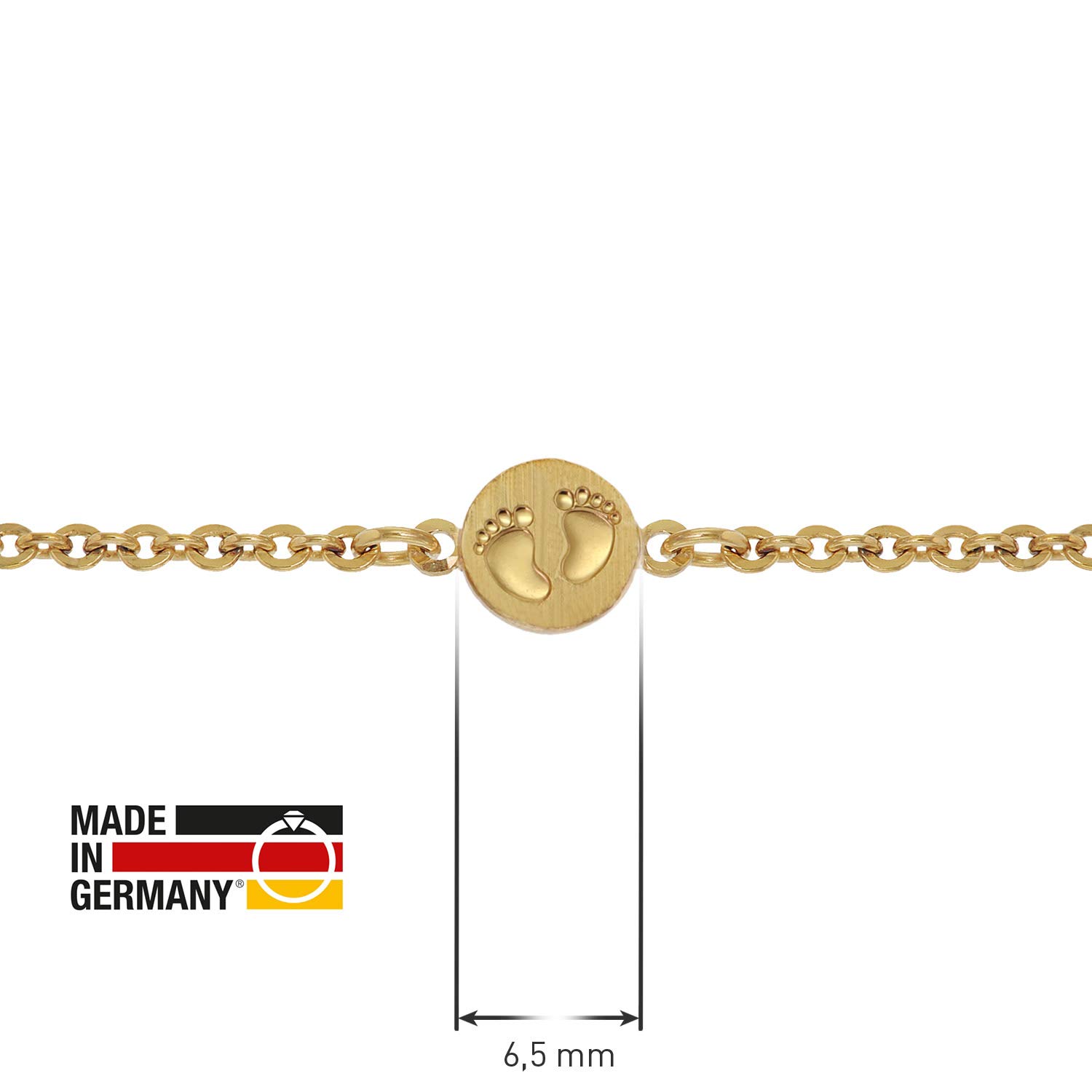 trendor Armbänder Babyarmband 333 Gold 14 cm 75092 Babyfüße