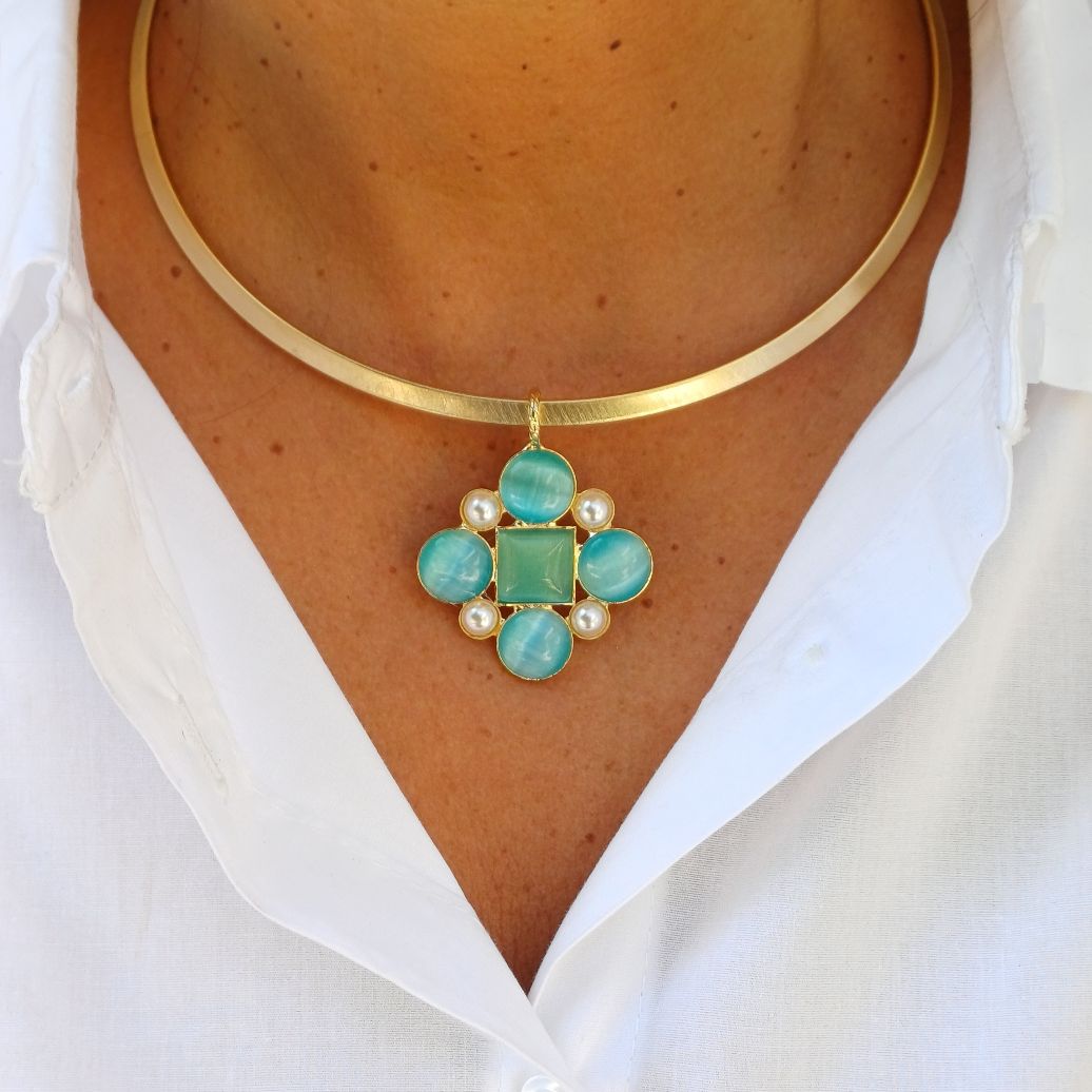 Alevá Bijoux Ramona Anhänger Gold 3,8 cm