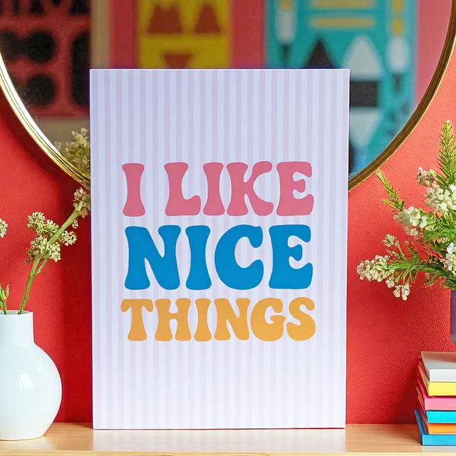 Joy by Corrine Smith I Like Nice Things Wandprint A5 Retro