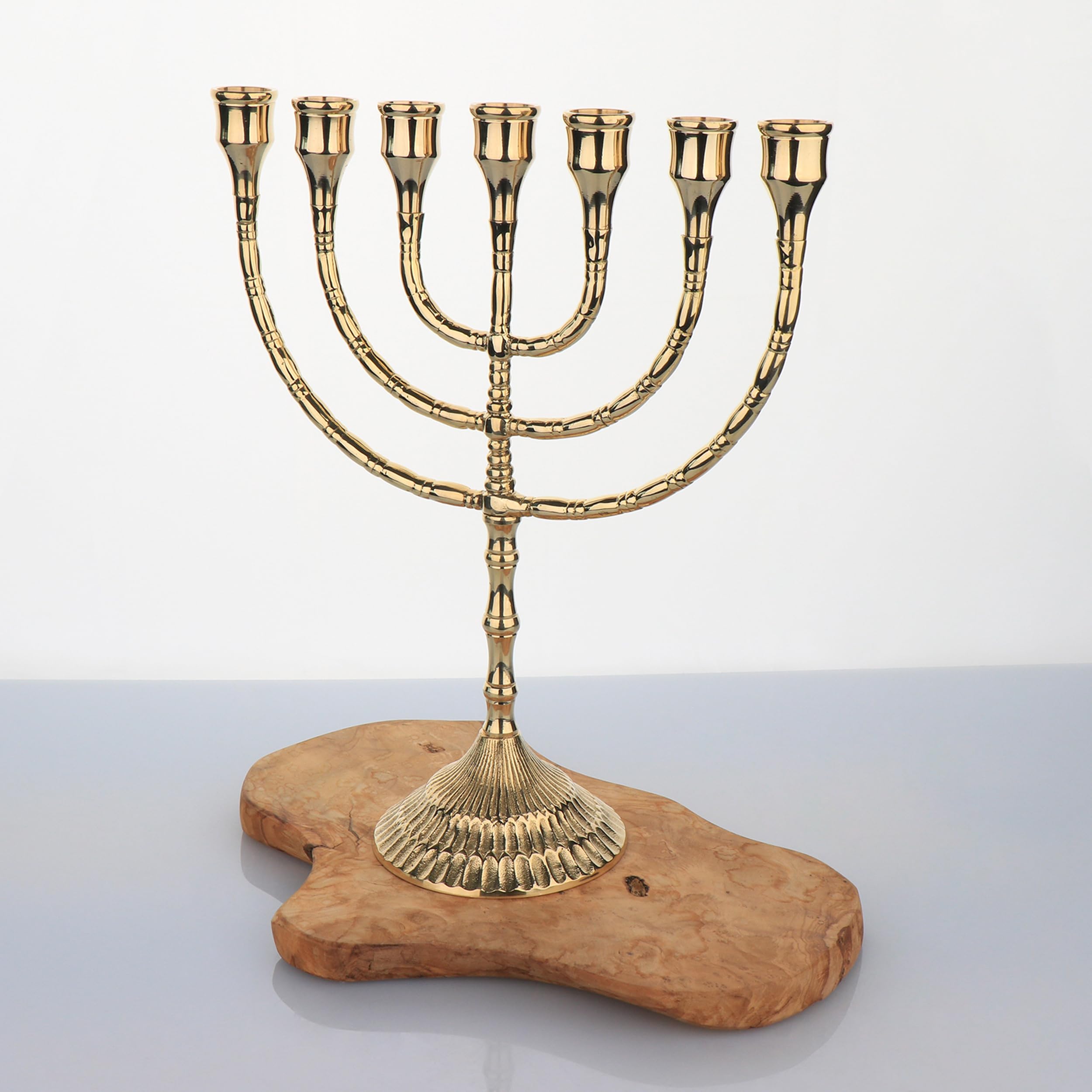 NKlaus Candle Holder 7-armig Kerzenleuchter Gold Messing 30 cm