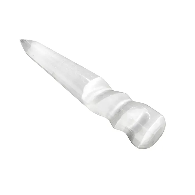 NKlaus Healing Crystals Selenit Obelisk Turm 10 cm Spiral 47 g