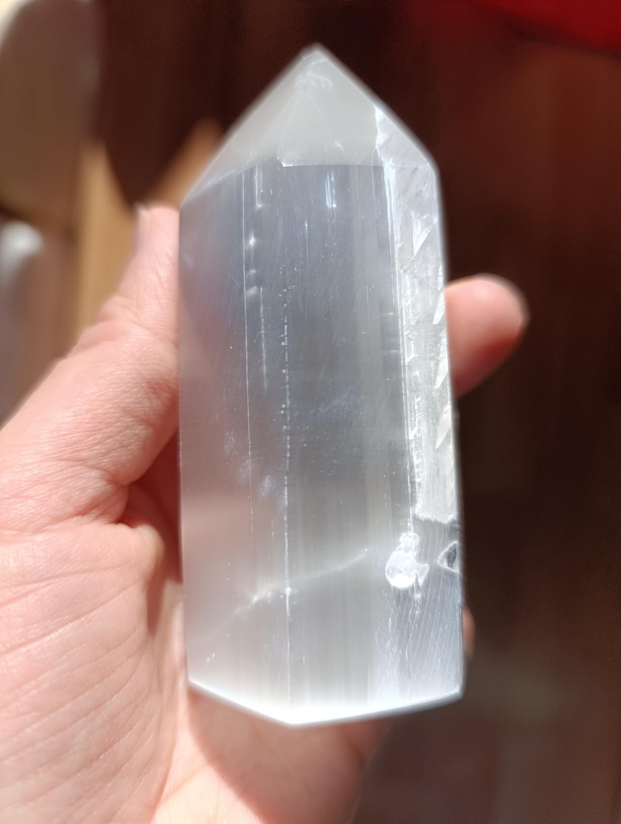 NKlaus Healing Crystals Selenit-Obelisk 10,5x4cm
