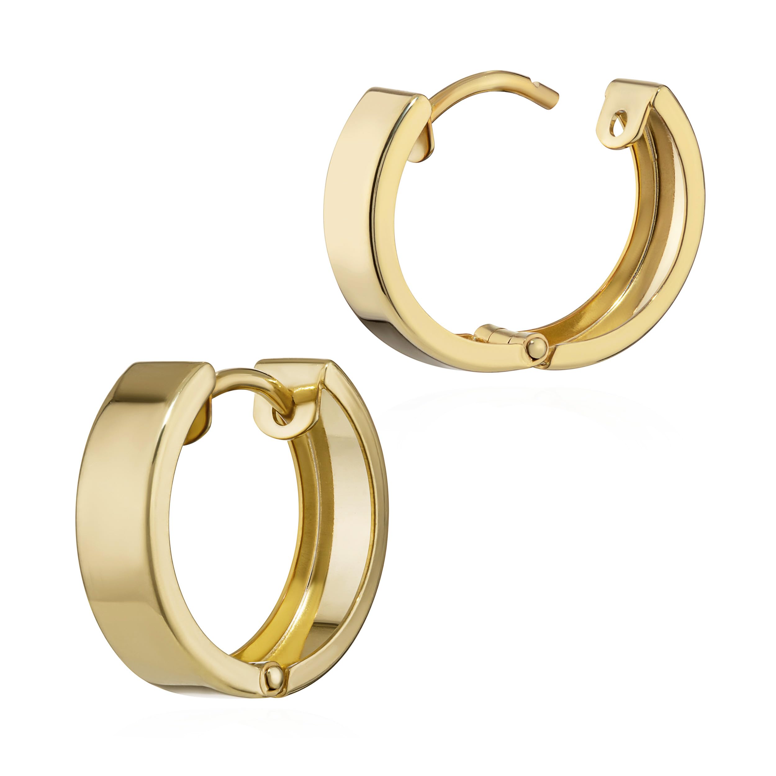 NKlaus Jewellery Klappcreolen 333 Gelbgold 15x3,9mm Paar