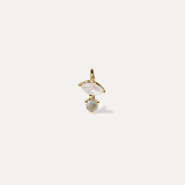 Stilnest Joy Mondstein Anhänger 585 Gold Grau