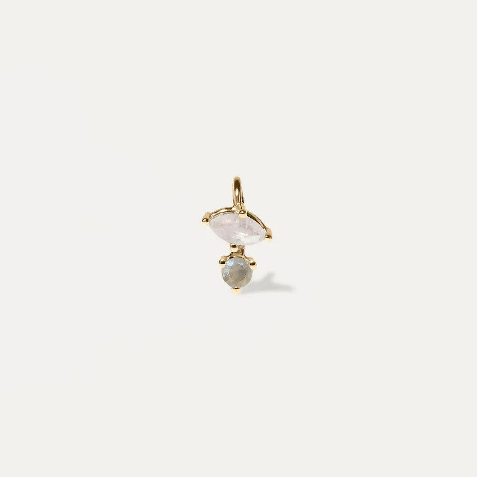 Stilnest Joy Mondstein Anhänger 585 Gold Grau