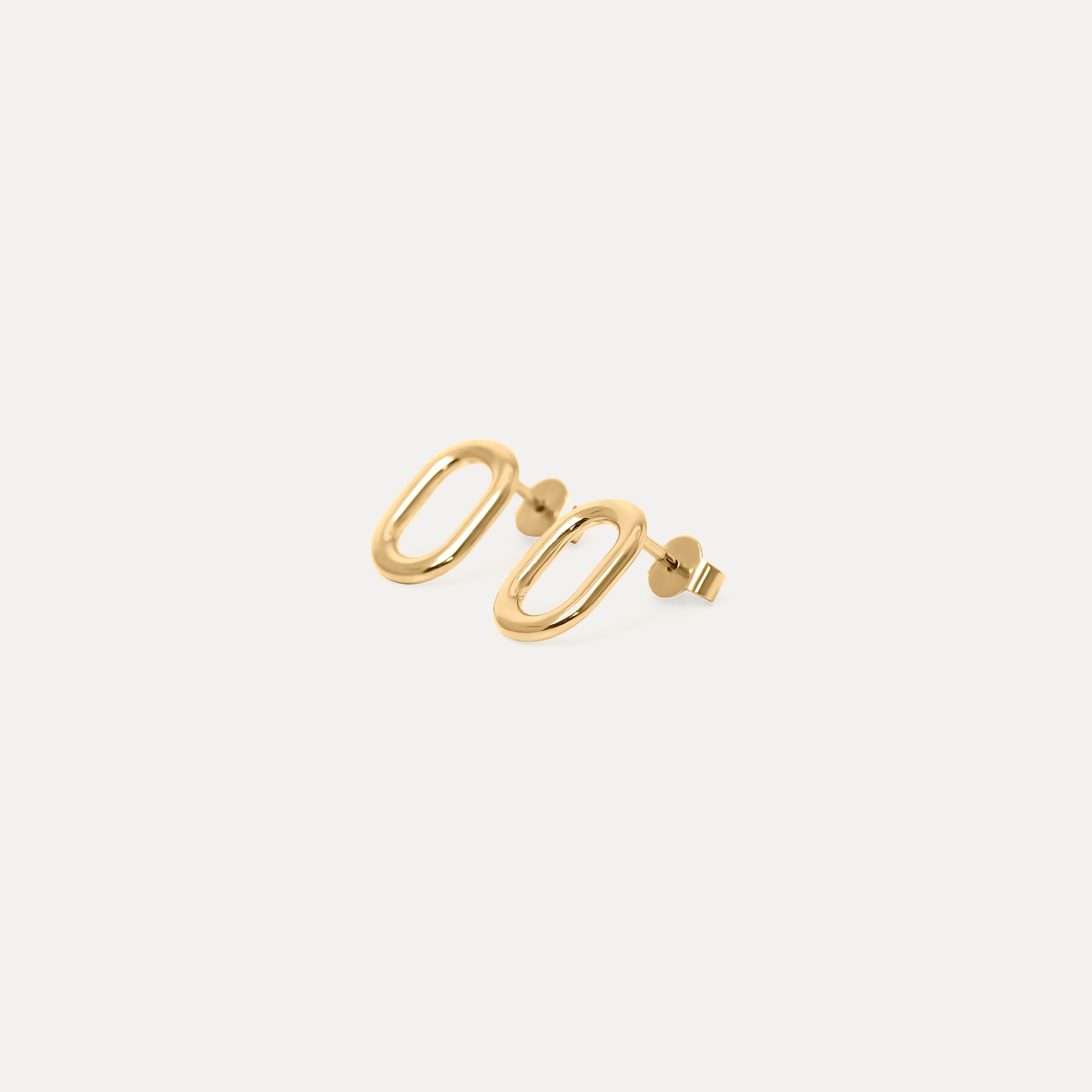 Stilnest O Bold Ohrstecker 585 Gold oval Enhancer