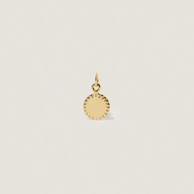 Stilnest Biscuit Tag Anhänger Round 585 Gold gravierbar