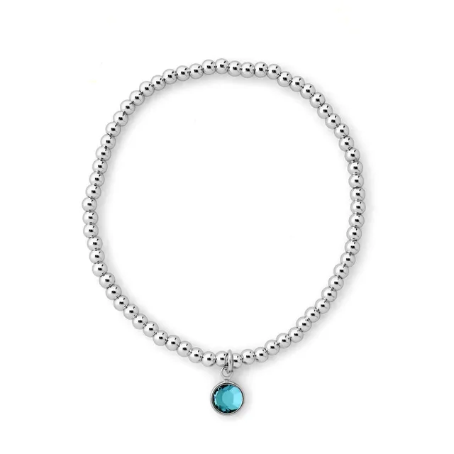 Joy by Corrine Smith December Birthstone Beaded Armband Silber