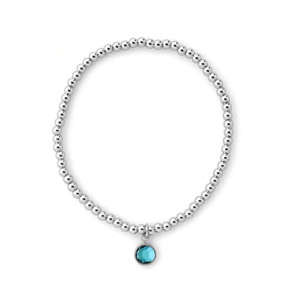 Joy by Corrine Smith December Birthstone Beaded Armband Silber