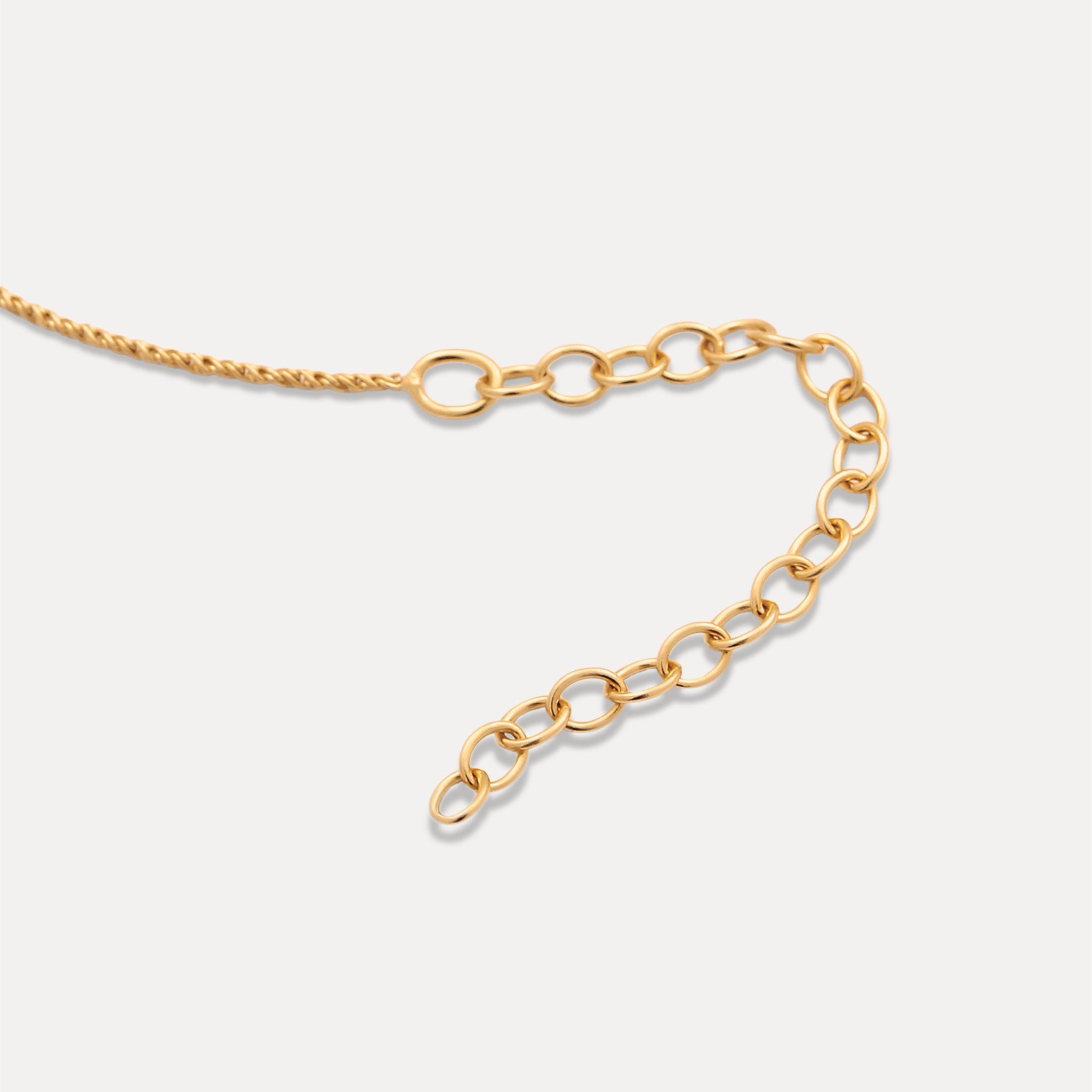 Stilnest Spiral Dainty Chain Fußkette Vermeil