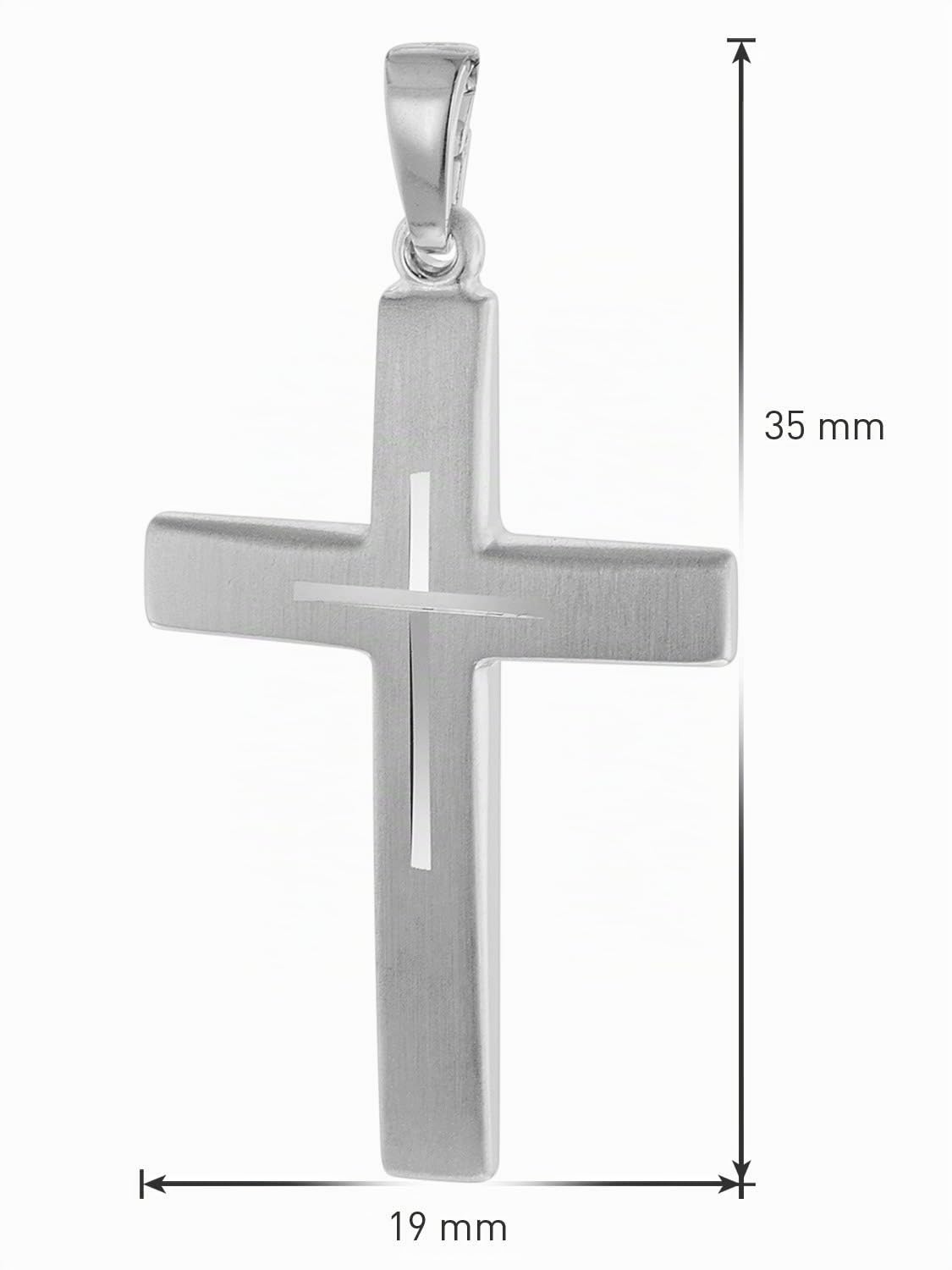 trendor Kreuz 60705 Herrenkette Silber mit Kette 60 cm