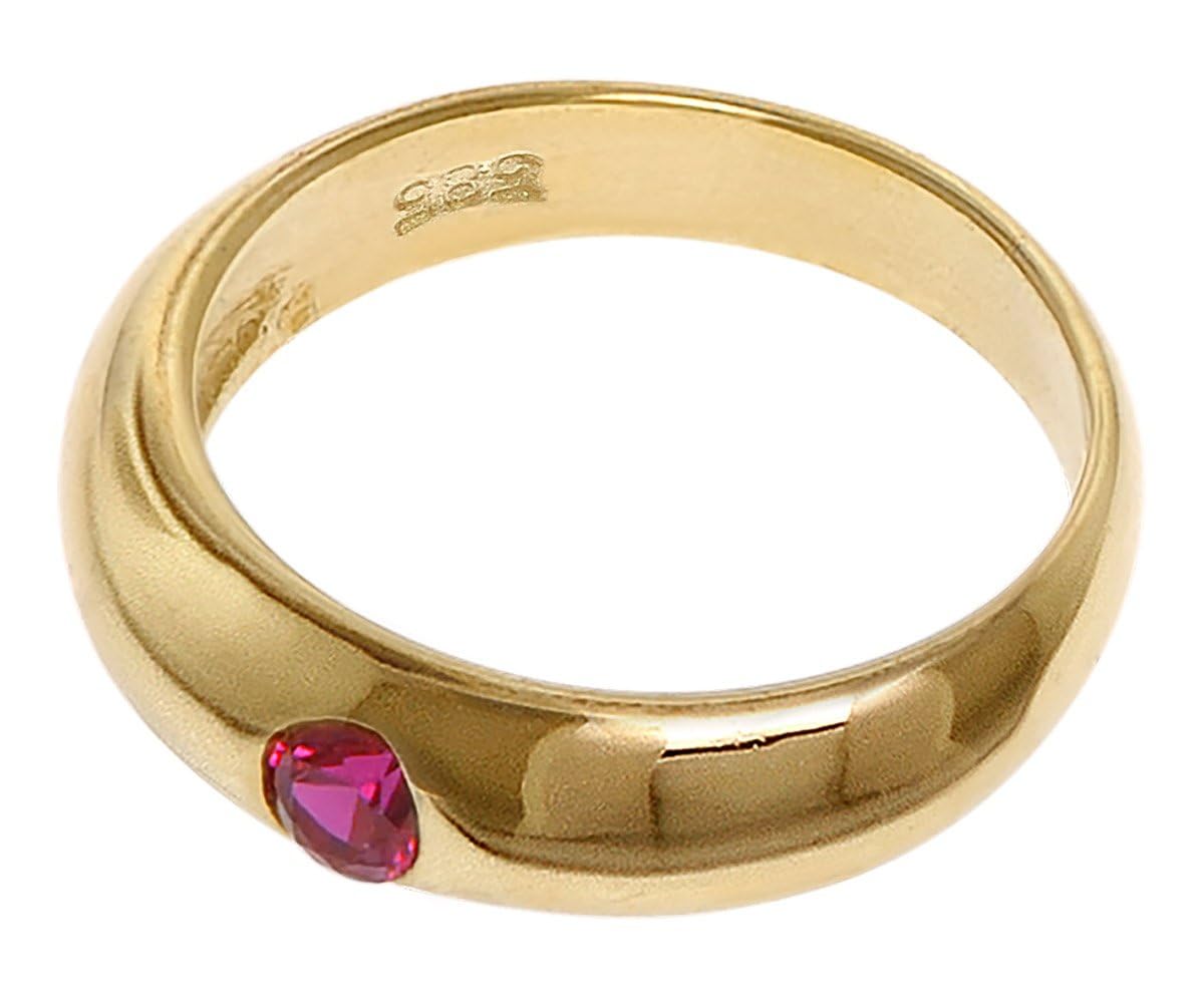 trendor Halsketten Taufring Rubin Goldkette 42cm 75401