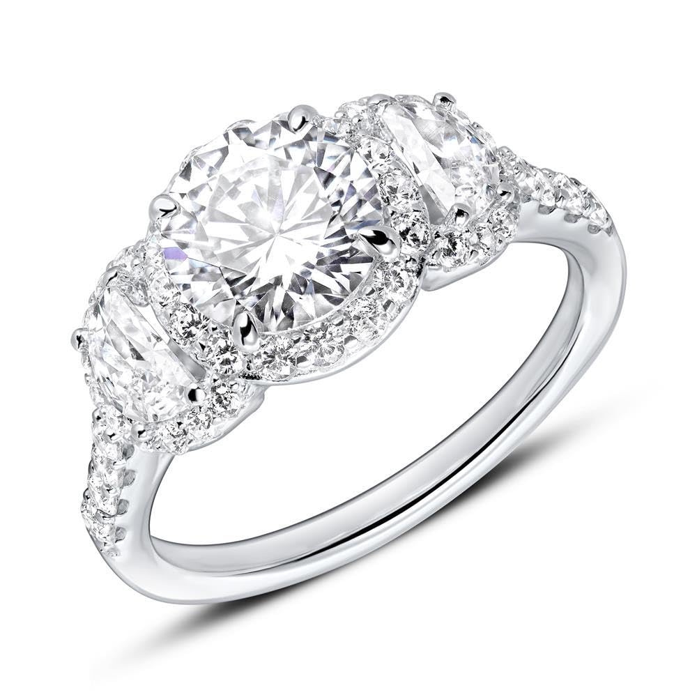 JEWLIX Verlobungsring Silber 925 Zirkonia Größe 54